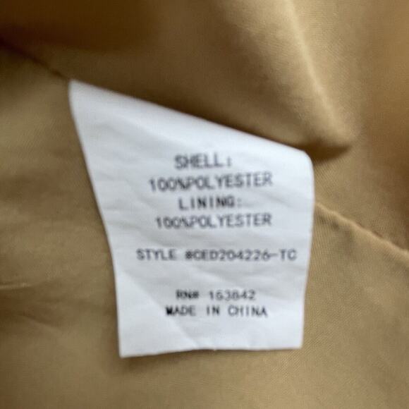 Code X Mode Dress Small Tan Purple Peasant Cottage Farm Tiered Gathered Priairie - Picture 7 of 7